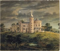 Ericstan, for John J. Herrick, Tarrytown, New York (perspective)  by Alexander Jackson Davis