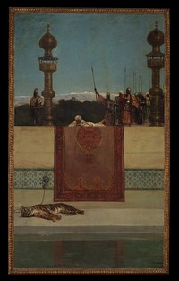 The Sultan's Tiger by Benjamin-Constant (Jean-Joseph-Benjamin Constant)