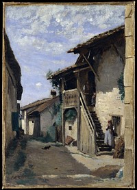A Village Street: Dardagny by Camille Corot