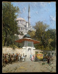 A Mosque by Alberto Pasini (Italian, Busseto 1826–1899 Cavoretto)