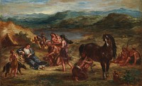 Ovid among the Scythians by Eugène Delacroix by Eugène Delacroix