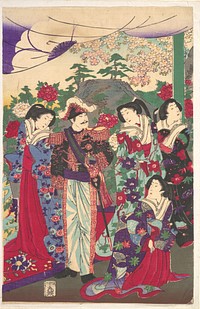 Emperor among Court Ladies by Yōshū (Hashimoto) Chikanobu