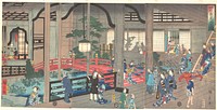 The Interior of the Gankiro Tea House in Yokohama