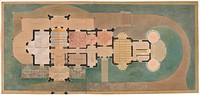 Lyndhurst for George Merritt, Tarrytown, New York (first floor plan)