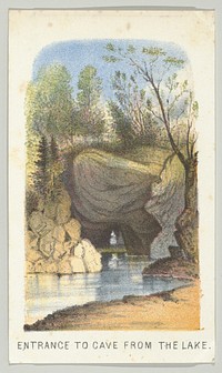 Entrance to Cave from the Lake, from the series, Views in Central Park, New York, Part 2, Publisher Louis Prang & Co.