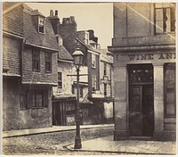 Street with Lamp Post and Wine Shop