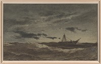 Fishing Boat at Sea by Anton Melbye