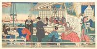 Home of Foreign Merchants in Yokohama by Utagawa (Gountei) Sadahide