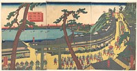 View of Kanagawa on the Tōkaidō Road (Tōkaidō kanagawa no shōkei) by Utagawa (Gountei) Sadahide