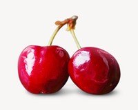 Cherry fruit image on white