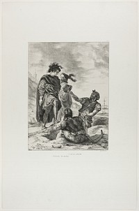 Hamlet and Horatio with the Gravediggers, plate 14 from Hamlet by Eugène Delacroix