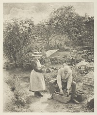 A Garden End (Suffolk) by Peter Henry Emerson