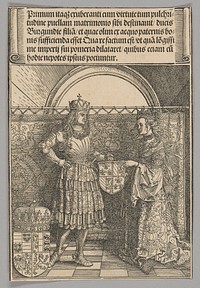 Maximilian and Maria of Burgundy, plate 2 from Historical Scenes from the Life of Emperor Maximilian I from the Triumphal Arch by Albrecht Dürer