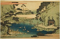 Takinogawa at Oji (Oji Takinogawa), from the series "Famous Places in the Eastern Capital (Toto meisho)" by Utagawa Hiroshige