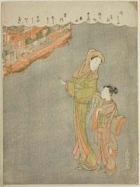 Going to the Theater by Suzuki Harunobu