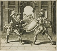 The Two Gladiators by Master of the Die