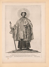 Saint Odulf, from Saints of the North and South Netherlands by Cornelis Visscher
