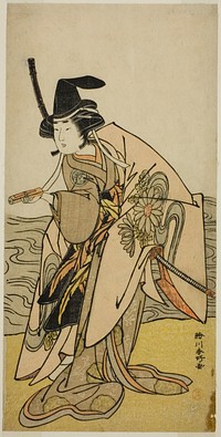 The Actor Yamashita Kinsaku II as Lady Kikusui (Kikusui Gozen) in the Play Kaeribana Eiyu Taiheiki, Performed at the Nakamura Theater in the Eleventh Month, 1779 by Katsukawa Shunkо̄