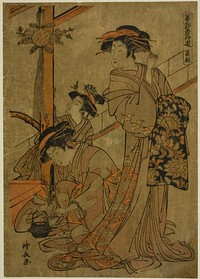 Morning of Iris, from the series "Five Festivals in the Pleasure Quarters (Hanakuruwa gosechi no asobi)" by Torii Kiyonaga