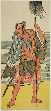 The Actor Ichimura Uzaemon IX as the Yakko Matahei in the Play Mukashi Otoko Yuki no Hinagata, Performed at the Ichimura Theater in the Eleventh Month, 1781 by Katsukawa Shunsho