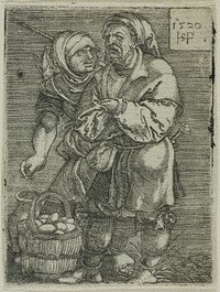 Peasant Couple Selling Eggs by Hans Sebald Beham