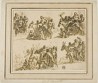 Five Sketches for the Triumph of Silenus by James Thornhill