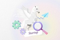 Startup business collage remix aesthetic design