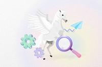 Unicorn startup collage remix aesthetic design