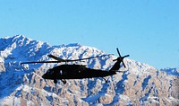 A U.S. Army UH-60 Black Hawk helicopter assigned to the 10th Combat Aviation Brigade participates in a personnel movement mission Nov. 11, 2013, in eastern Afghanistan.