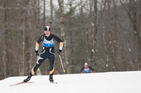 U.S. Army Pvt. Warren Rosholt, with the Minnesota Army National Guard, competes in the junior men's sprint biathlon race as part of the 2014 National Guard Bureau biathlon championships March 2, 2014, at the Ethan Allen Firing Range in Jericho, Vt. More than 140 athletes from 21 different states participated in the championships.