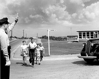 School Crossing at Highland View School 1947 Oak Ridge