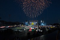 Fireworks explode over the opening ceremony for the 2016 Invictus Games in Orlando, Fla. May 8, 2016.