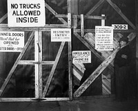 Signs at K-25 Plant 1945 Oak Ridge