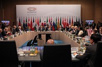 Secretary Tillerson Participates in the G-20 Foreign Ministers' Meeting in Bonn. Original public domain image from Flickr