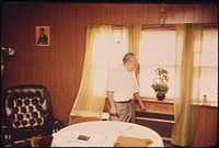 Bernard Picarello in the Soundproofed Den of His Home at 112 Moore Street. Original public domain image from Flickr