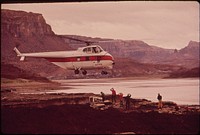 A Heavy Oil Spill Into San Juan River Caused by a Burst Pipeline of the Texas - New Mexico Pipeline Company Required Massive Clean - Up Operations, 10/1972. Original public domain image from Flickr