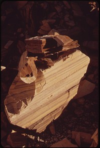 Oil Shale. It Is the Kerogen in This Rock Which, When Heated to 900 F., Yields Oil, 10/1972. Original public domain image from Flickr