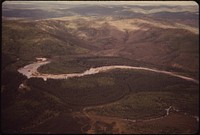 Salcha River Crossing. The Pipeline Will Descend the Low Hill in Left Center of the Frame to Cross the Salcha at the Gently Curved Meander. View Looks Northeast 08/1973. Photographer: Cowals, Dennis. Original public domain image from Flickr