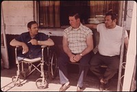 Jack Smith, 42, Left, Rhodell, West Virginia, near Beckley, Was a Miner Disabled When a Roof Caved in Who Had to Wait 18 Years to Get Workman's Compensation 04/1974. Photographer: Corn, Jack. Original public domain image from Flickr