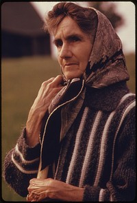 This Woman Lives on a Dairy Farm near Randolph Center Vermont, That Has Been Owned by the Family for Six Generations Low Milk Prices and Increasing Property Taxes Threaten Her Way of Life 06/1974. Photographer: Cooper, Jane. Original public domain image from Flickr