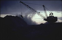 Strip Mining at Night on Moenkopi Wash. At Issue Is Whether Run-Off From Mines Is Destroying Hopi Agriculture Along the Wash. Photographer: Eiler, Lyntha Scott. Original public domain image from Flickr