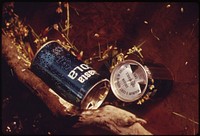 Even the Prospect of a Five Cent Refund Per "Throwaway" Aluminum Can in Oregon Has Not Stopped Littering Entirely. The State Was the First to Enact a Law Making All Cans and Bottles Returnable for a Deposit 05/1973. Photographer: Falconer, David. Original public domain image from Flickr