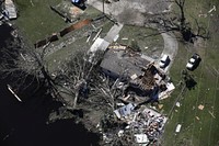 AMO Black Hawk crew conducts flyover of Hurricane Michael impact area