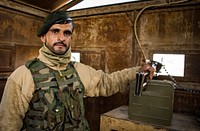 An Afghan Air Force Security Forces member mans a base perimeter guardhouse Dec. 17, 2018, in Afghanistan.