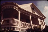 A Typical Bahamian-Style Residence of Key West. Many of the Older Houses Were Built by Ship's Carpenters Using the Wood of the Region: Cedar, Cypress, and Mahogany. These Fine Old Buildings Are Carefully Preserved. Photographer: Schulke, Flip, 1930-2008. Original public domain image from Flickr