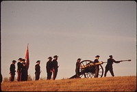 Members of the New Ulm Battery, One of the Major Historical Heritages of New Ulm, Minnesota, Getting Ready to Fire a Salute.