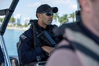 U.S. Customs and Border Protection, Office of Field Operations' Special Response Team partners with Air and Marine Operations on Jan. 28 to enhance security missions in Miami, Florida prior to Super Bowl LIV.
