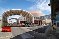 Outbound vehicle traffic at the Port of Nogales’ DeConcini Crossing on Tuesday, March 31, 2020.