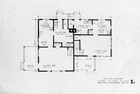 Multiple Housing Drawing 1940s Oak Ridge.