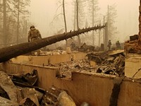 Personnel from U.S. Customs and Border Protection (CBP) work with state and federal partners in support of search and rescue efforts during the wild fires in Oregon, Sept. 17, 2020